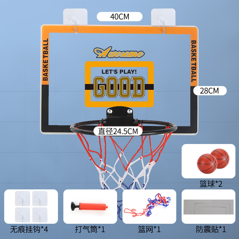 Transfronterizo de acrílico para niños de baloncesto plegable sin punzonado tablero transparente colgante canasta deportiva juguete de tiro