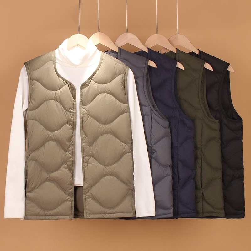 现货男短款羽绒马甲2025年秋季新款串色百搭时尚休闲羽绒坎肩内胆