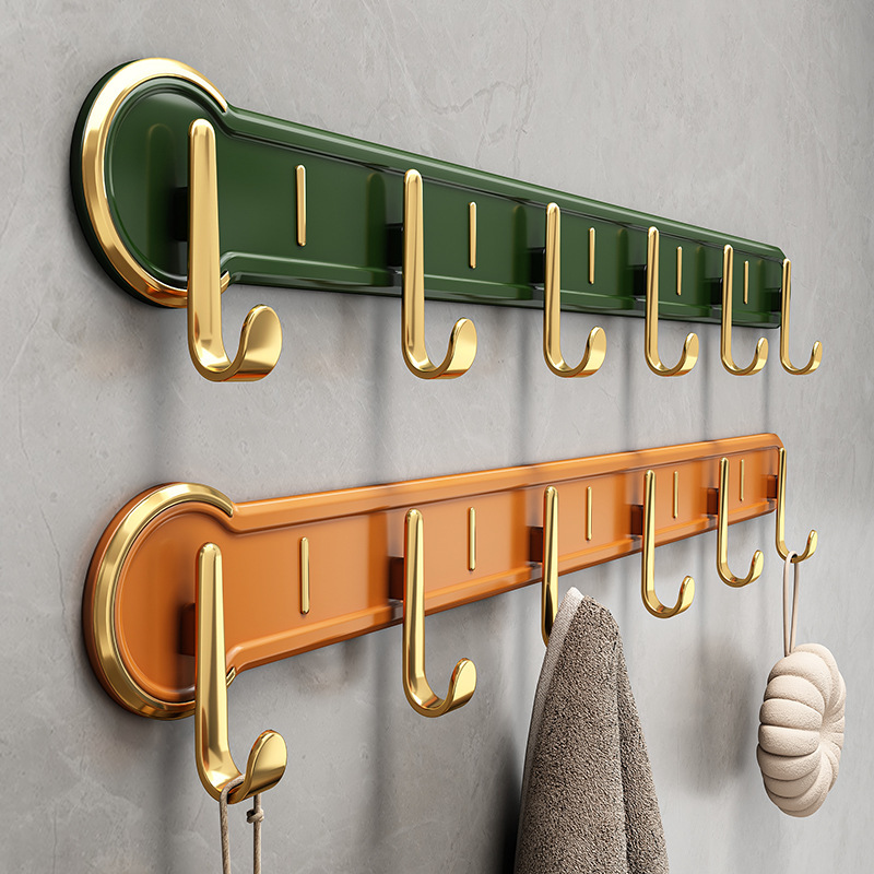 Light Luxury Hook with Strong Adhesive, No-Drill Bathroom Wall-Mounted Adhesive Hook, Traceless Clothes Hook Behind the Door