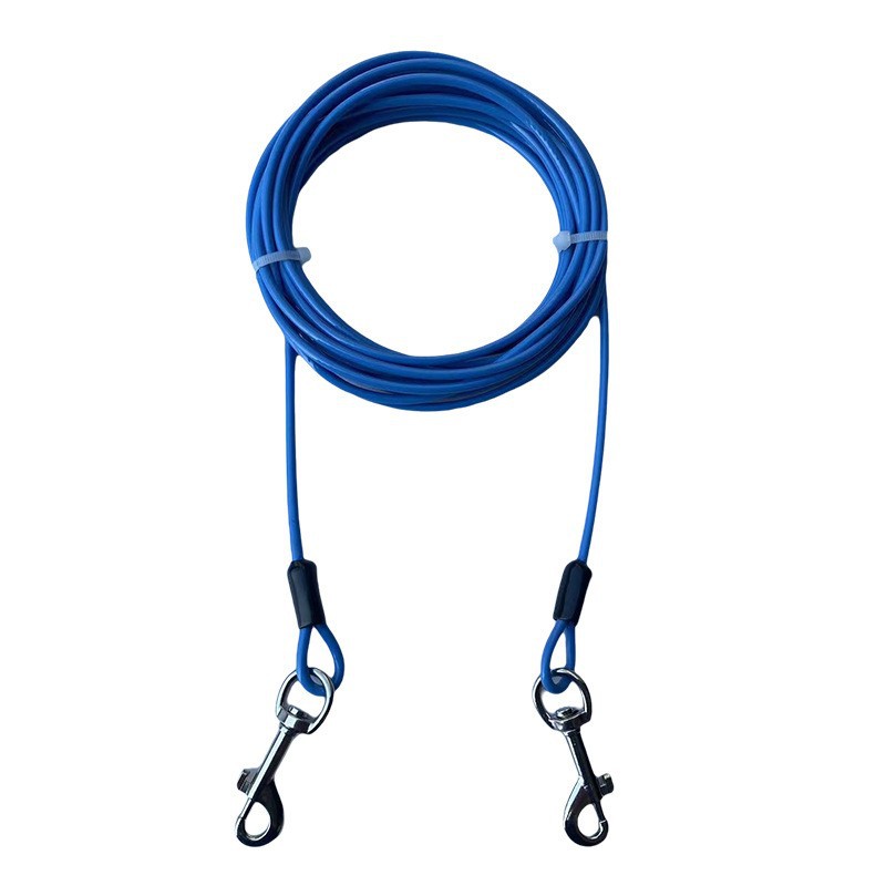 Cuerda para perros de dos cabezas, uno a dos cables de acero, cuerda de entrenamiento opcional multicolor, cuerda de tracción fija para perros personalizada por el fabricante