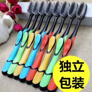 Shang'An 016 Korean Bamboo Charcoal Soft-Bristled Adult Cleaning Genuine Full Box Toothbrush Manufacturer Wholesale Independent Packaging for Home Use