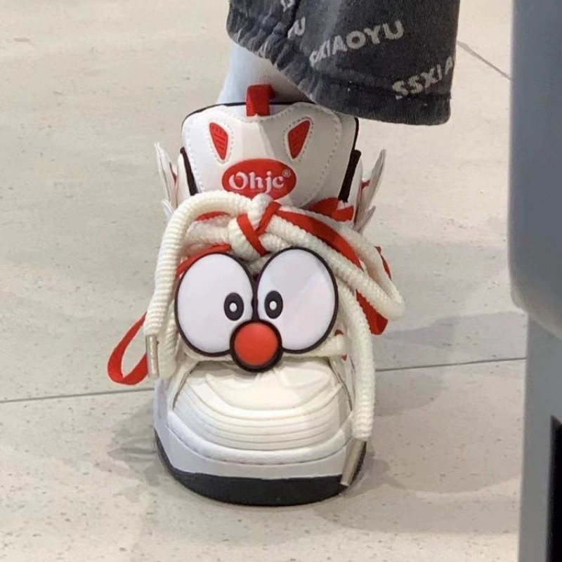 Cute sneakers, footwear for princess, fashionable demi-season high sports shoes