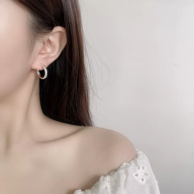 Earrings with zircon, light luxury style, high-quality style