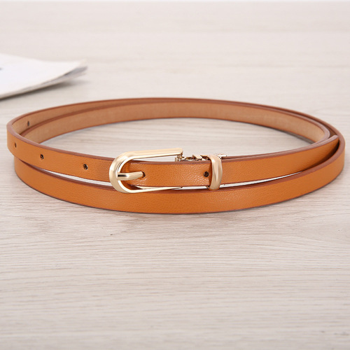 New women's belt multi-color decorative dress sweater thin belt women's PU small belt Korean style trouser belt manufacturer