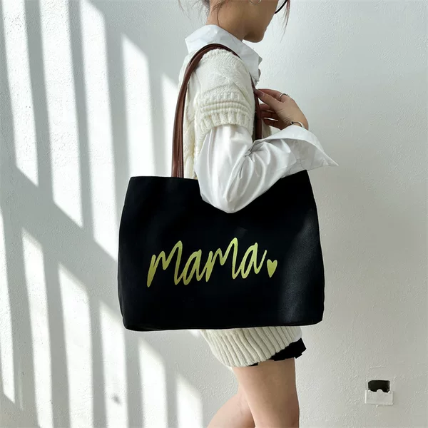 Cross-border Canvas Bag Women's Handbag 2025 New Arrival Large Capacity Canvas Tote Bag Women's Work Commuter Tote Bag