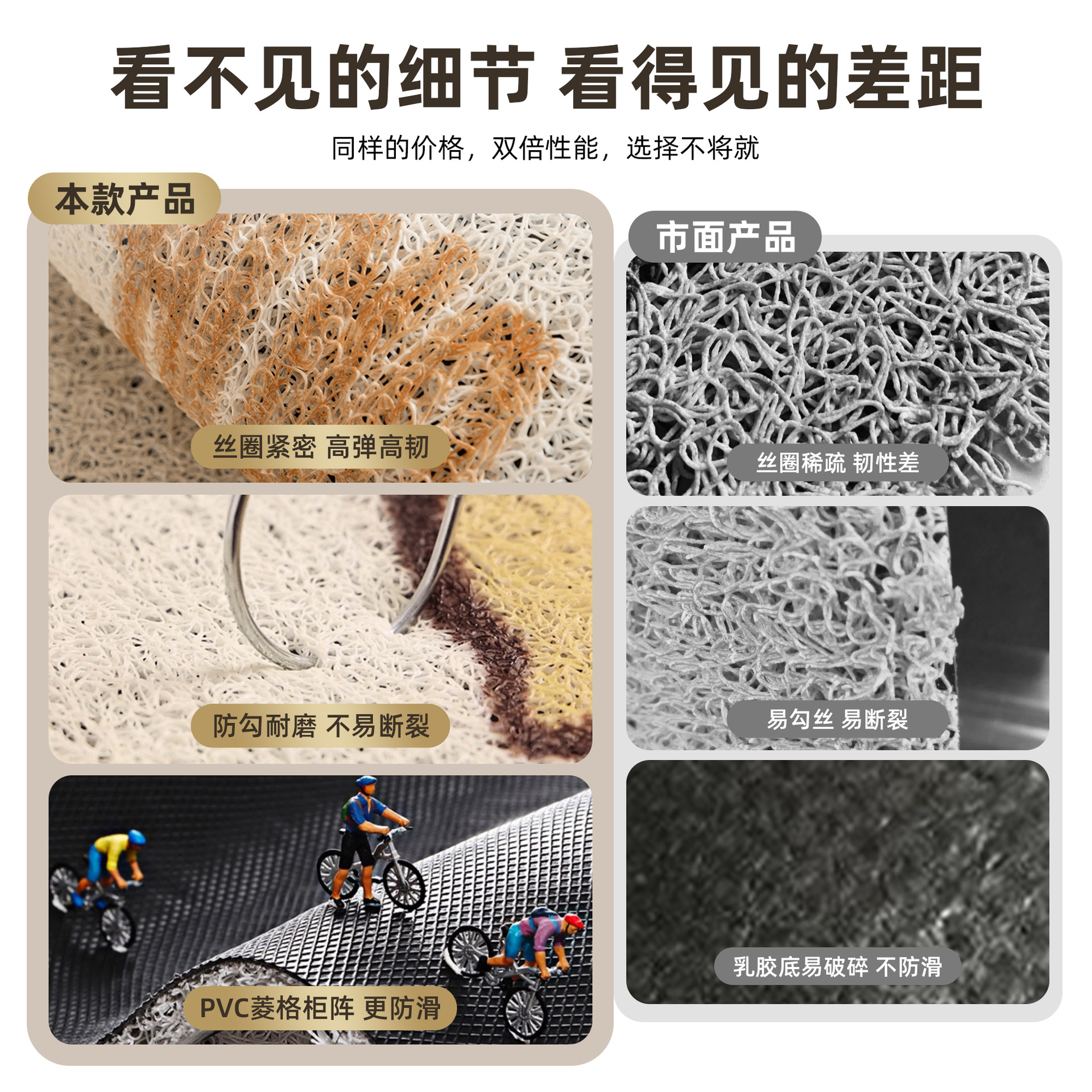 Creativa puerta de entrada anillo de seda se puede cortar sin lavado antisucio tarjeta de diversión al aire libre alfombra ventilada antideslizante almohadilla de pedal