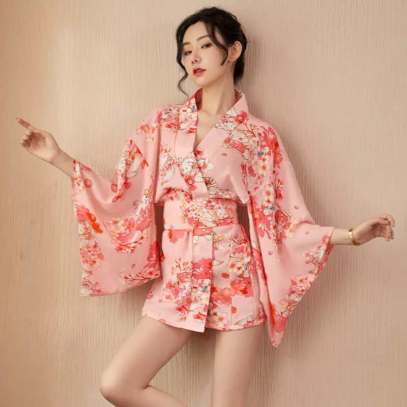 情趣内衣日系女秋季情趣制服加大码性感外穿和服纯激情套装