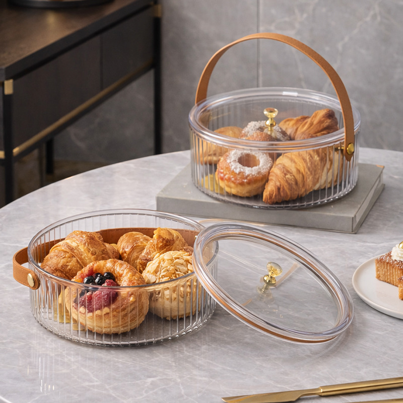 Transparent Internet celebrity fruit plate with lid