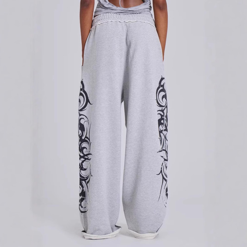 Vintage American Streetwear Jaded London Trend Print Loose Wide Leg Straight Leg Casual Sweatpants