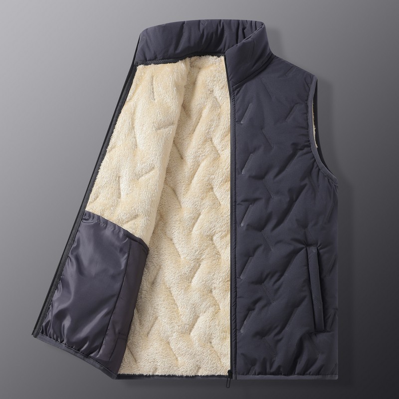 Transfronterizo otoño y invierno chaleco de hombre chaleco de color sólido marca coreana de moda con camisa gruesa de hombro de hombre gran chaqueta de pareja image 2
