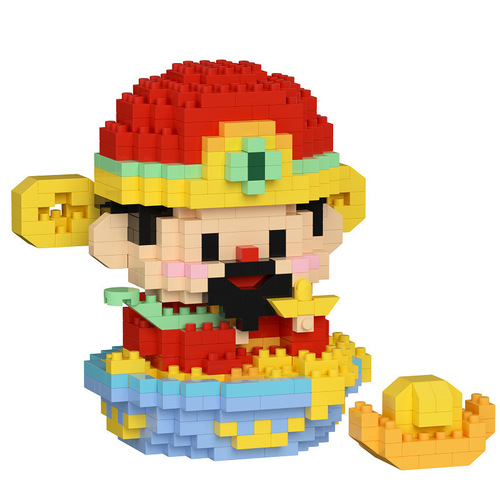 Compatible with LEGO Little Fairy God of Wealth Figure Chenlong Baby Doll Children's Toys Building Blocks Creative Ornaments Wholesale