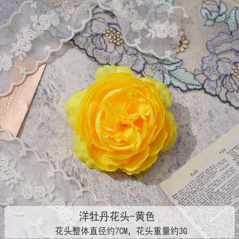 造花牡丹の花頭、DIY手作りヘアアクセサリー、卸売、結婚式のブートニア、小道具、フラワーアレンジメント、装飾、フラワーウォール|undefined