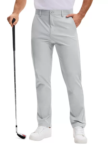 Cross-Border Men's Quick-Drying Sports Pants Outdoor Golf Pants Waist Silicone Technology Lightweight Breathable Casual Pants