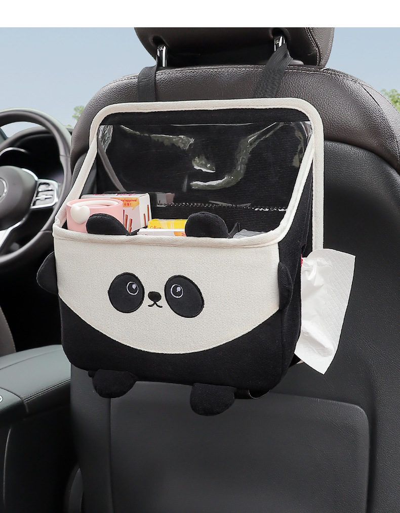 Trash Can Multi-Functional Bag Cartoon Car Seat Back Hanging Storage Box_voghion.com