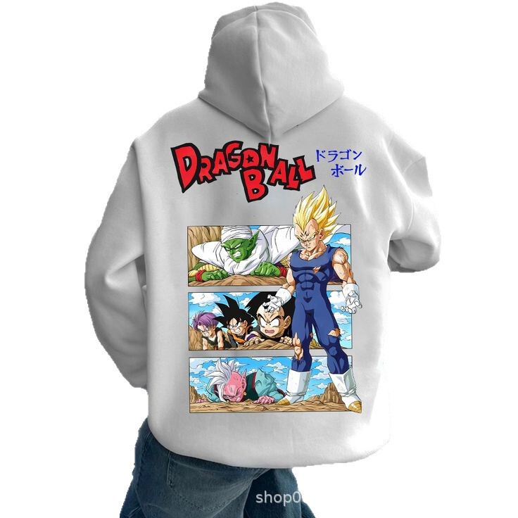 Foreign Trade Hot-Selling 3D Digital Printing Dragon Ball Peripheral Sweatshirt with Hood Pattern Men's and Women's Casual Loose Sweatshirt D-Made