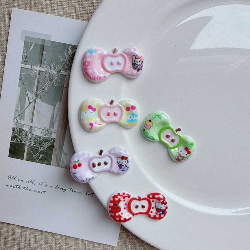 Fresh Resin Bow Apple Cat DIY Mobile Phone Chain Mobile Phone Case Shoe Flower Handmade Patch Accessories Material Package Batch Fresh Resin Bow Apple Cat DIY Mobile Phone Chain Mobile Phone Case Shoe Flower Handmade Patch Accessories Material Package Batch