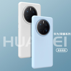 Huawei Mate60pro 液体シリコーン P70 携帯電話ケース Honor 100 保護カバー magic7pro ソフトケースに適しています。