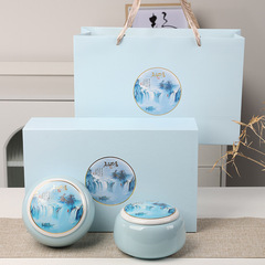 高級茶葉ギフトボックス空箱陶磁器茶葉缶緑茶紅茶碧ナット春龍井白茶密封貯蔵タンク