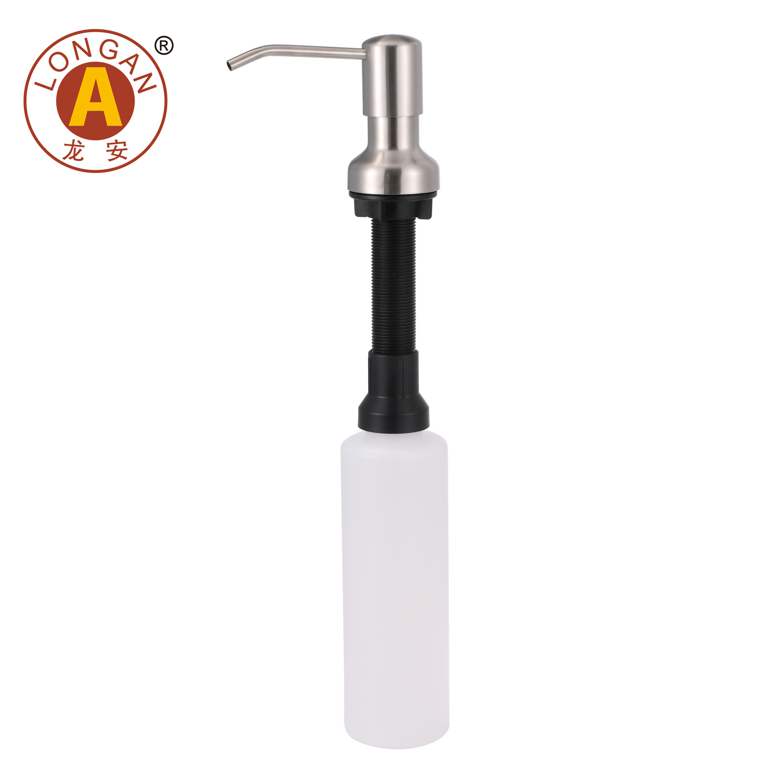 F35 Extended Soap Dispenser Household Sink Dishwashing Liquid Soap Dispenser Stainless Steel 304 Simple Press