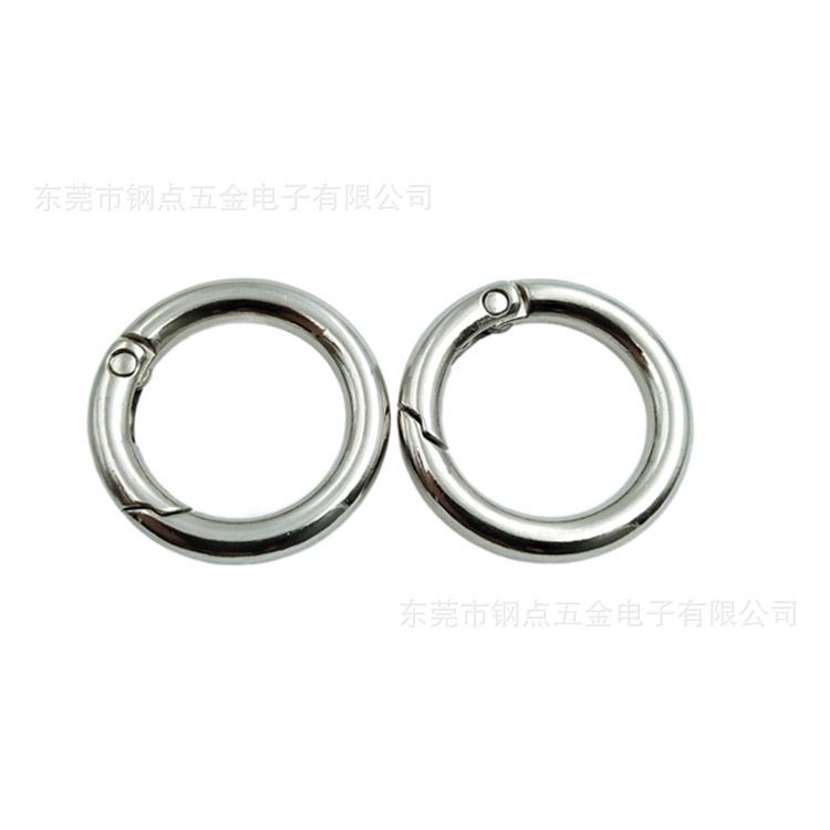 工厂直销 5X35内5合金弹簧圈 锌合金包包挂扣 1寸弹簧圈箱包手袋