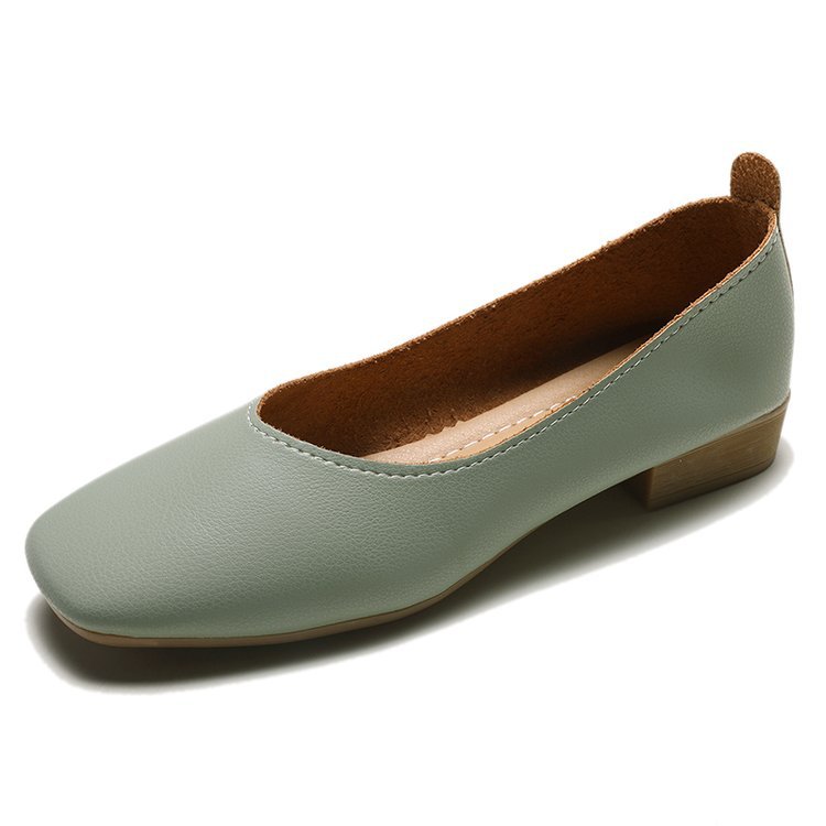 Women's Elegant Solid Color Square Toe Flats display picture 2