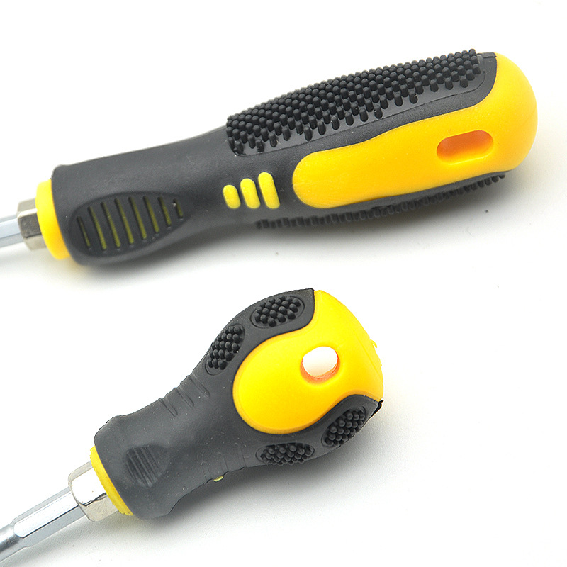 Destornillador genuino de doble propósito, mini destornillador de grado industrial de cabeza plana magnética fuerte, dos en uno, destornillador Phillips en forma de zanahoria.