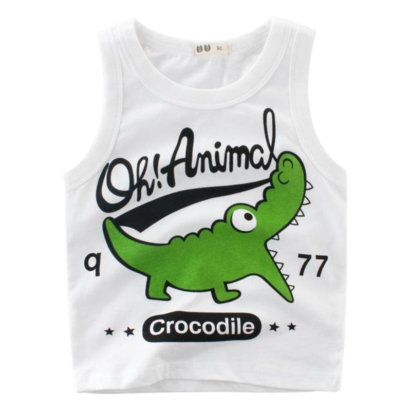 Nueva Colección Verano 2026: Chaleco Infantil Estilo Coreano para Niños, Camiseta sin Mangas con Dibujos Animados, Ideal para Niños Pequeños y Medianos
