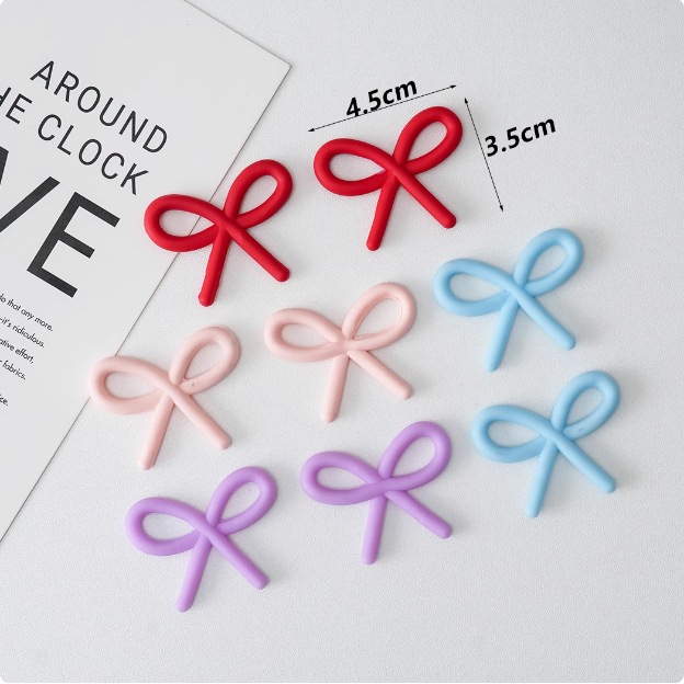 8 lazos de color de goma suave