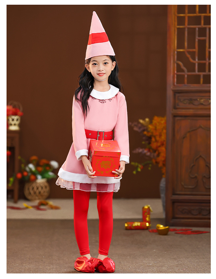 Christmas Children's Clothing Princess Dress Autumn and Winter Long Sleeve Thickened Elf Men's Performance Clothing_voghion.com