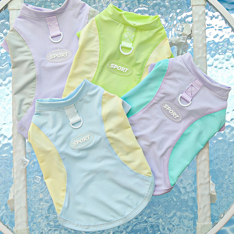 Spring and summer dog supplies cat ice silk cat vest small and medium-sized dogs go out sun protection dog clothes pet clothes Spring and summer dog supplies cat ice silk cat vest small and medium-sized dogs go out sun protection dog clothes pet clothes