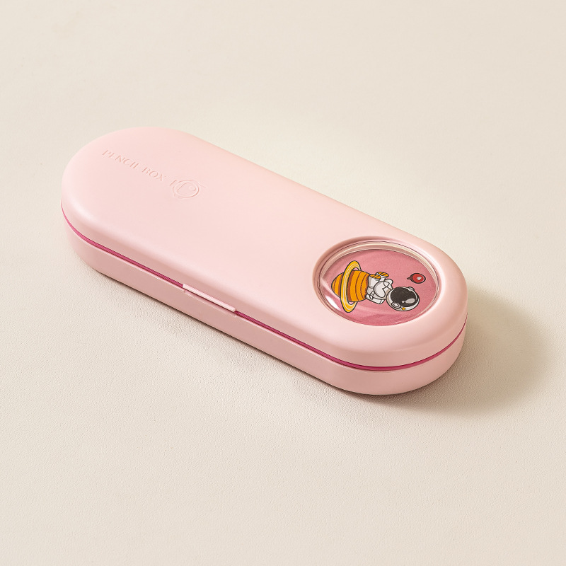 Caja de papelería, caja de lápiz de una sola capa, caja de lápiz portátil simple de gran capacidad, logotipo de impresión para regalos publicitarios