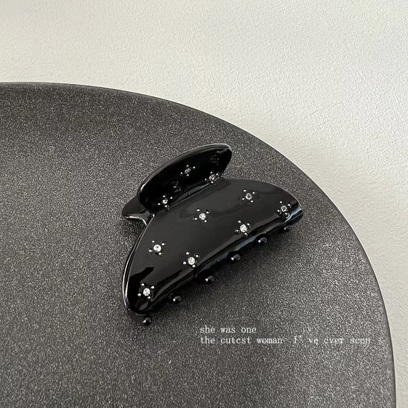 阿斓繁星镶钻醋酸质感中号抓夹半抓发可爱优雅ins风时尚气质发夹|undefined