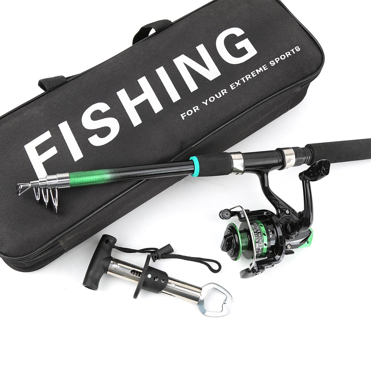 Cross-border 1.8M multi-color lure rod set, retractable sea rod, spinning reel, fish control device, fishing gear bag, manufacturer wholesale