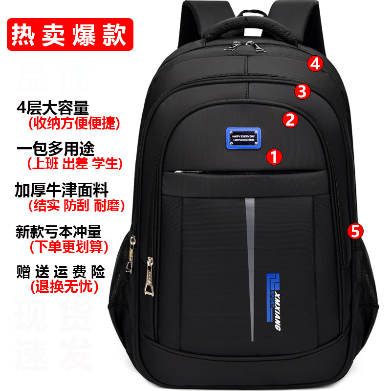 Mochila de negocios para hombre de gran capacidad, diseño simple y elegante, ideal para viajes o trabajo