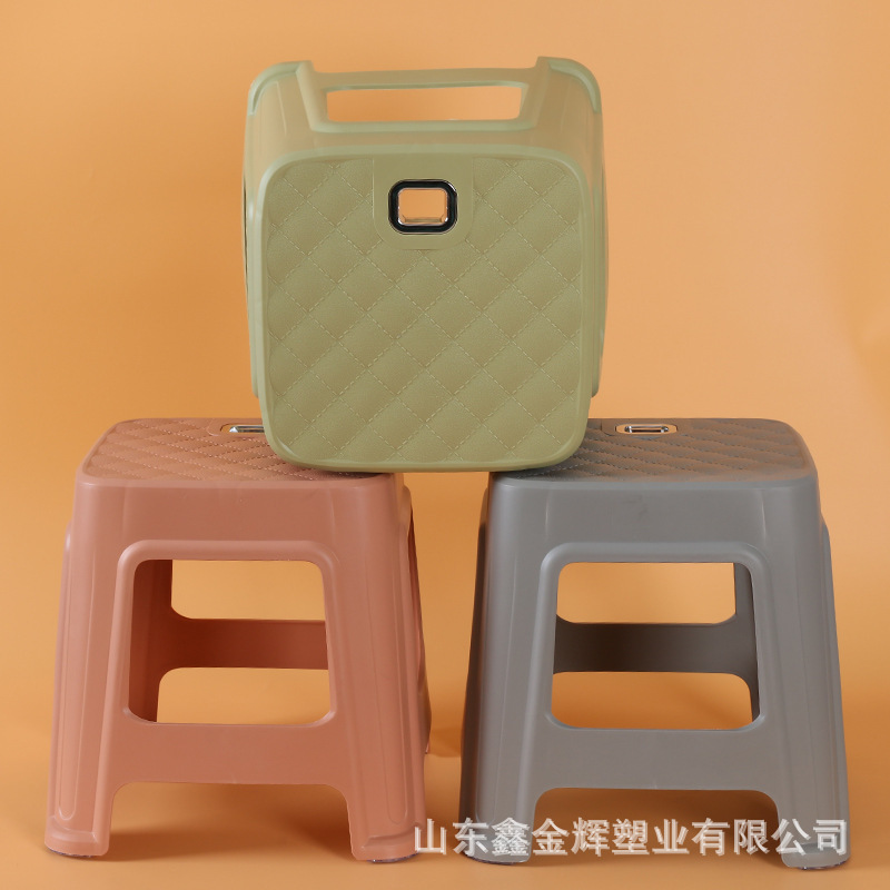 加厚塑料凳子 简约高款板凳家用餐桌防滑方凳客厅茶几椅子休闲凳|undefined