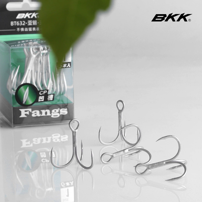 [BKK路亚三锚钩有倒刺三本钩BT632血槽凹槽钩尖BT621鱼钩渔具用品]