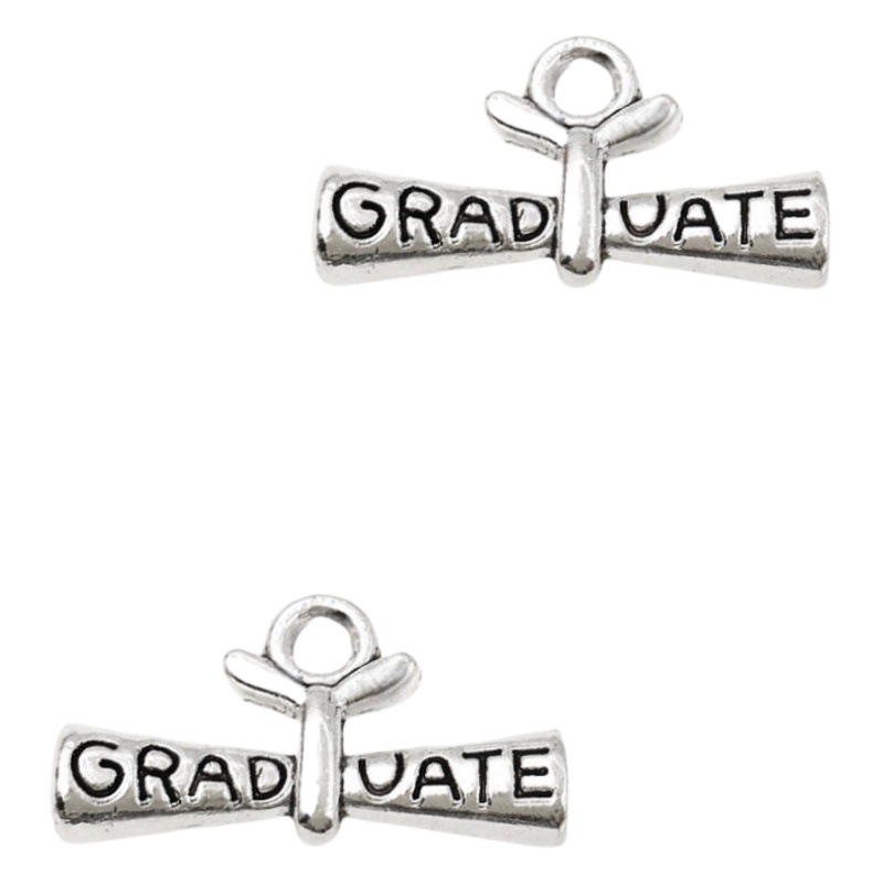 Amazon AliExpress cross-border hot selling DIY vintage graduation certificate alloy jewelry accessories bracelet necklace pendant