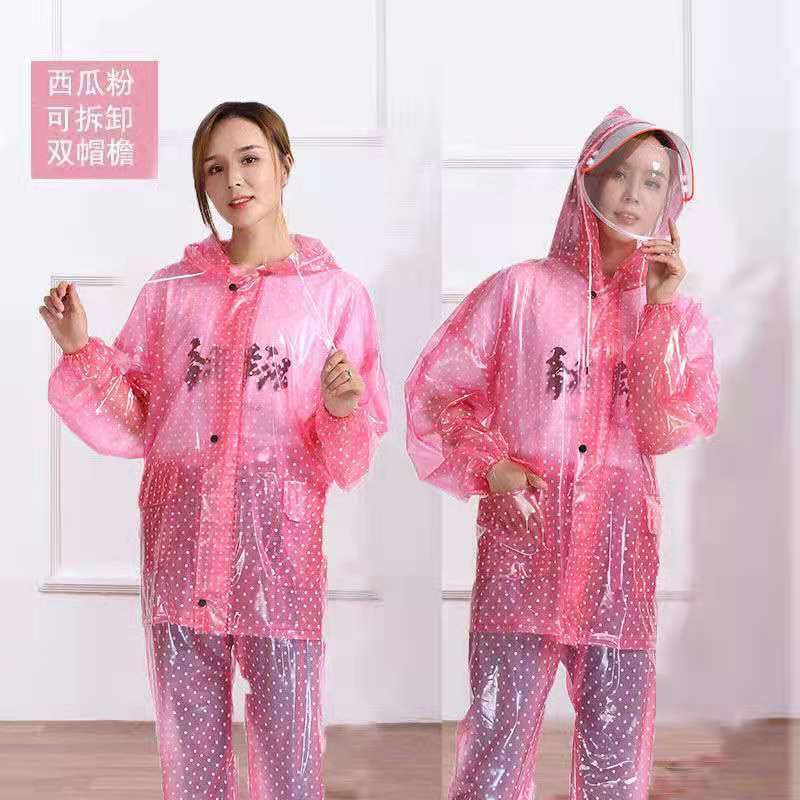 Raincoat for Men and Women, Electric Vehicle Raincoat and Rain Pants Set, Protective Adult Rainproof Motorcycle Multifunctional Poncho Raincoat