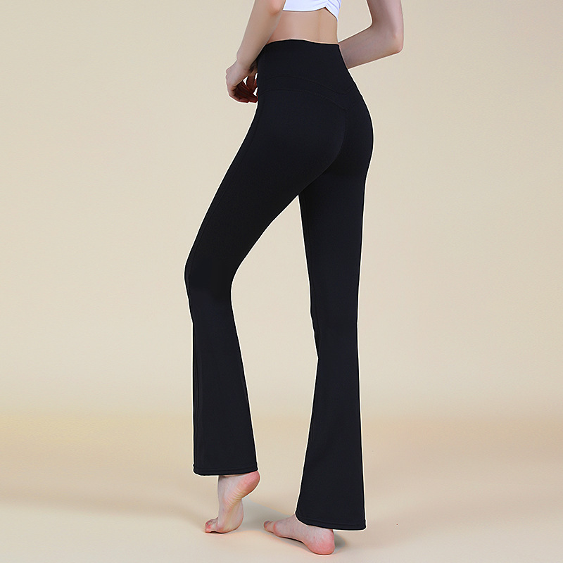ヨガパンツ、フレアパンツ、ラインが恥ずかしくない、タイトフィット、ヒップアップ、お腹コントロール、ハイウエスト、着痩せ、ワイドレッグスポーツパンツ、ややフレアヨガパンツ|undefined
