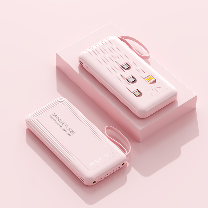 携帯電話ホルダー、モバイル電源、内蔵ケーブル、20000mAhパワーバンク、カスタムギフトロゴ、急速充電バッテリー|undefined