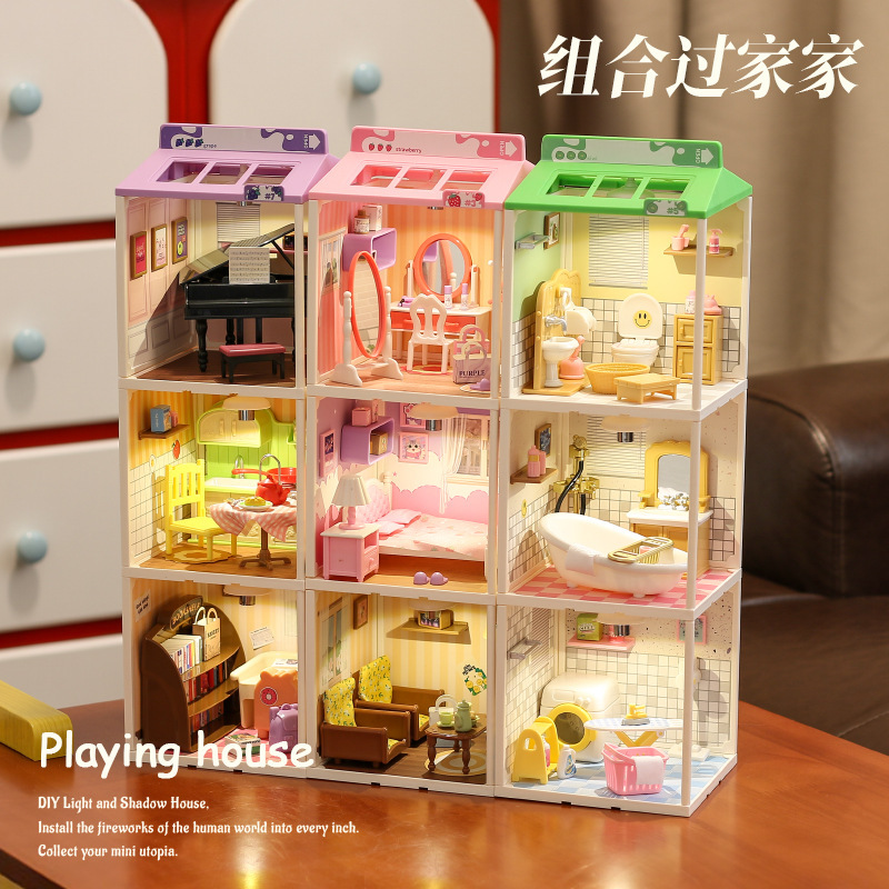Miniature Scene Pretend Play Toy Ornaments 1:12 Arrangement Healing Cafe Supermarket Convenience Store Room Wholesale