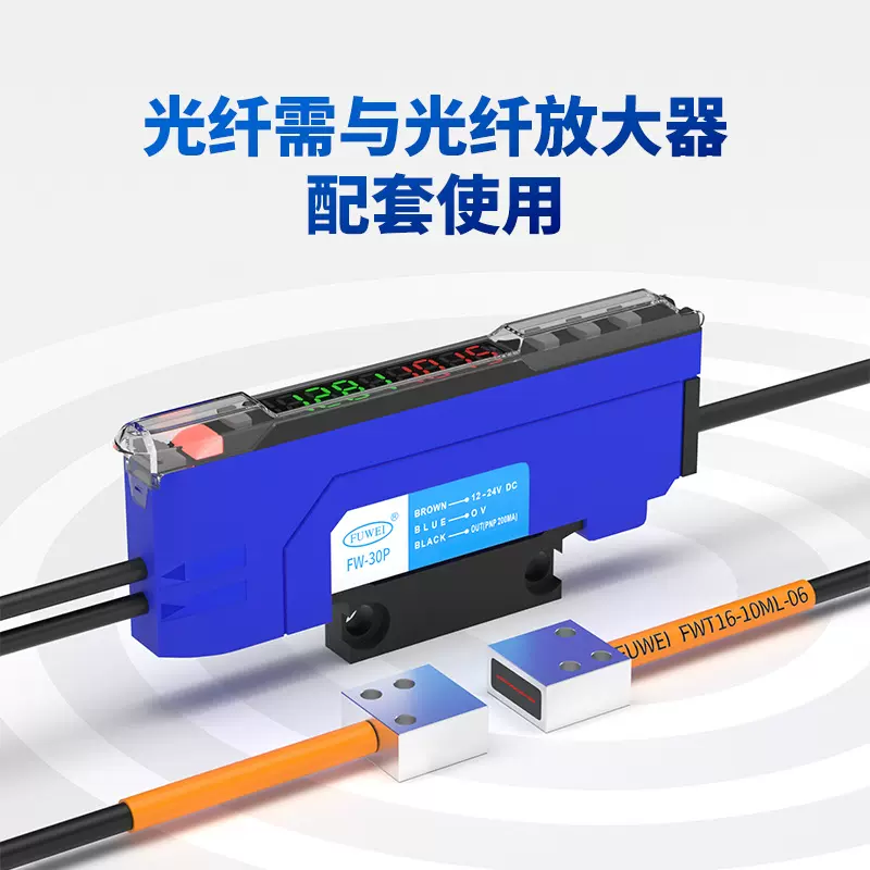 FUWEI区域矩阵对射光纤传感器FWT16-10ML-06光栅光幕自动化包装机