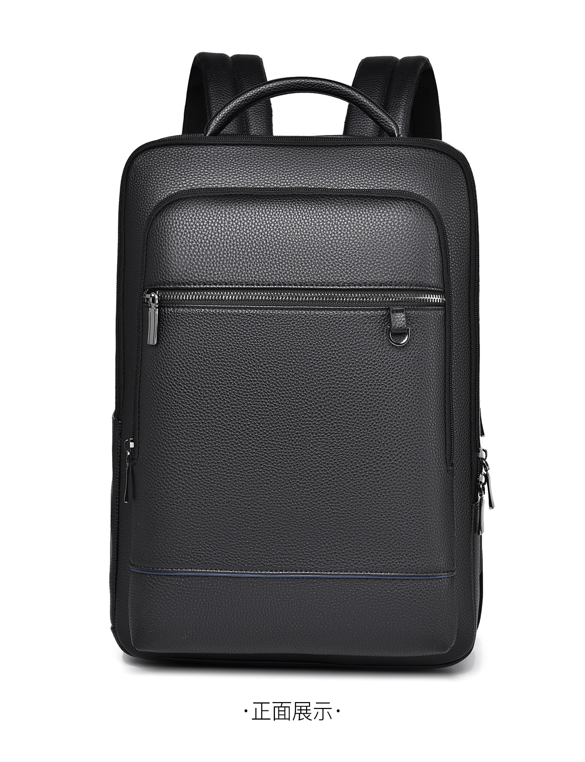 2024 New PU Men's Waterproof Laptop Backpack Business Travel Bag_voghion.com