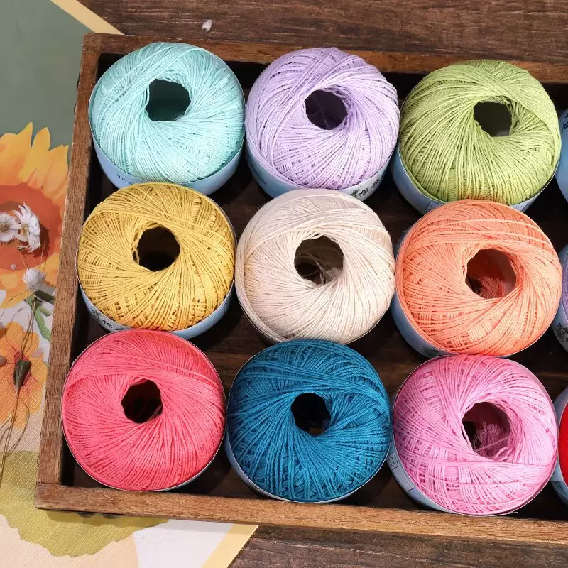 蕾丝线6号棉麻蕾丝线纯手工编织玩偶材料包diy钩针毛线团帽子衣服