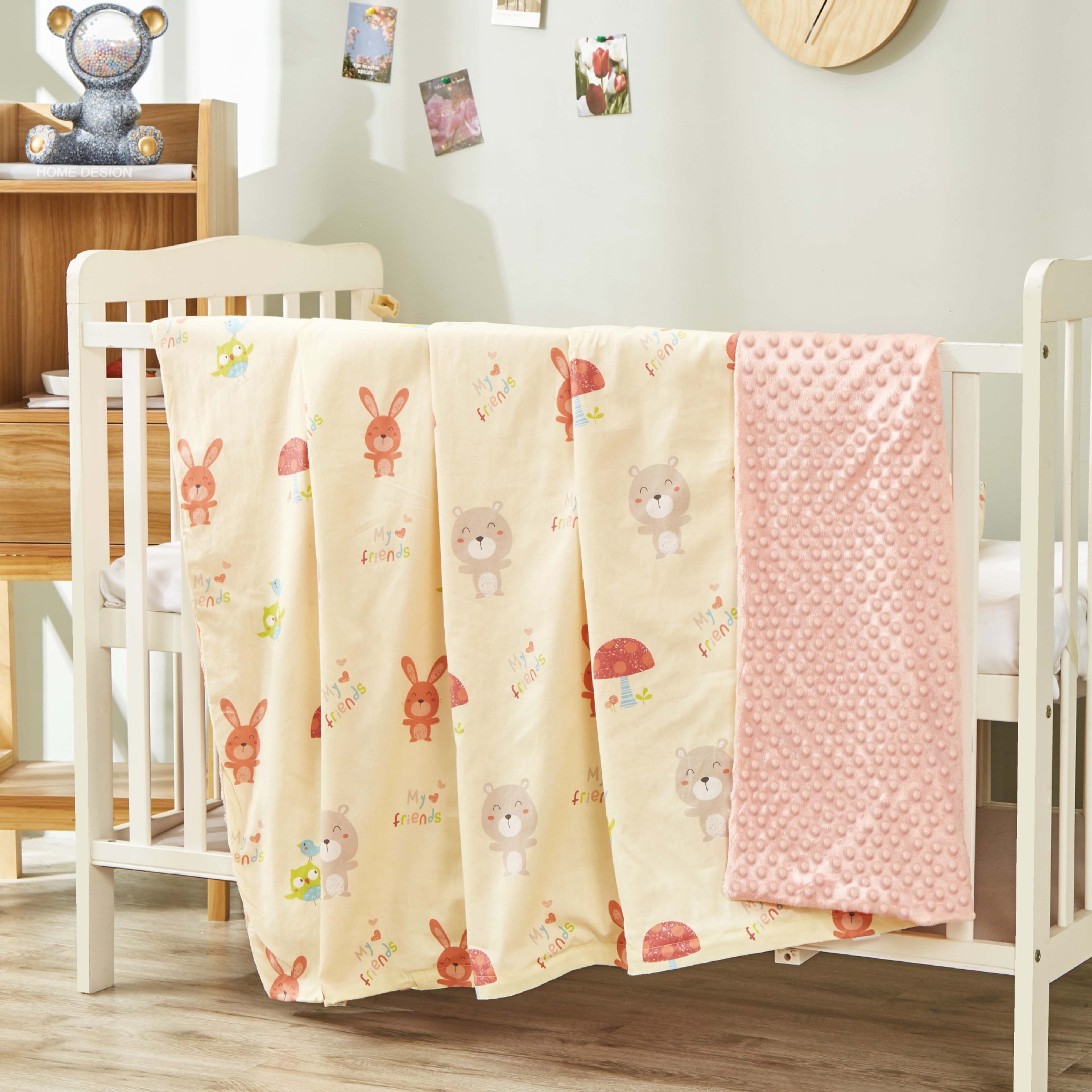 Algodón bebé calmante manta bebé Beanie manta niños manta recién nacido manta verano kindergarten siesta Manta