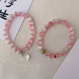 新款桃之夭夭新中式糖心如意阿拉善手串小众桃花好运送女友礼物