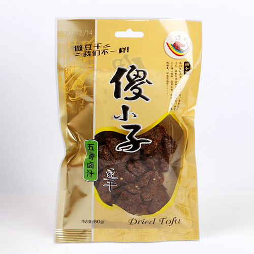 Stupid kid Dou Xiang spicy strips 80g spicy bean roll Hunan specialty five-spice braised bean curd 60g spicy and spicy bean curd