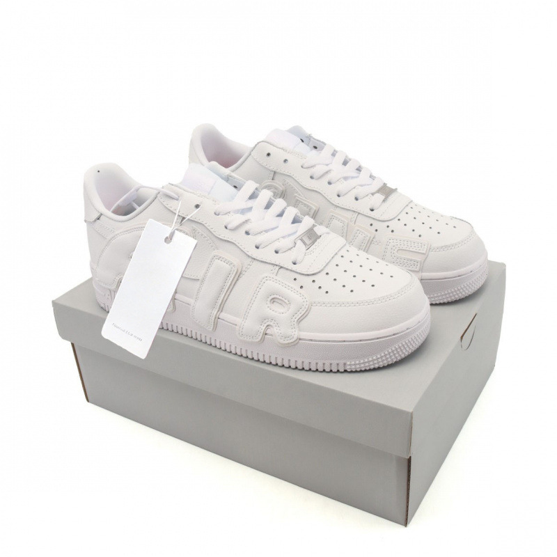 High-end Air Force white sneakers Force One AF1 low-top casual sports shoes with CPFM large letter patches