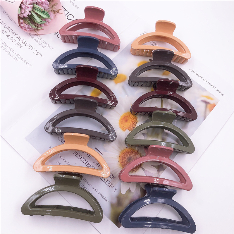 Cabeza trasera grande en línea clip de celebridad estilo coreano temperamento femenino horquilla tiburón agarre del pelo Placa de baño horquilla