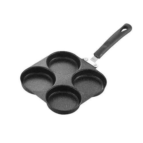 Non-stick pan, household omelette artifact, 4-hole chef omelette pan, induction cooker, medical stone, 4-hole omelette pan